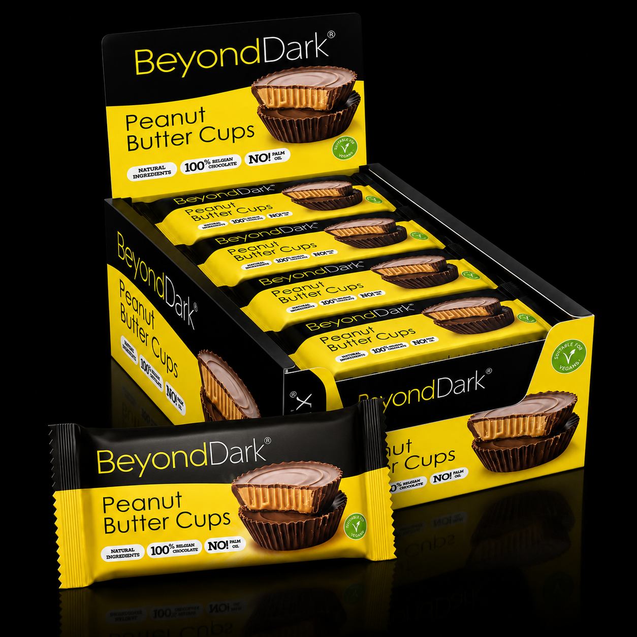 BEYOND DARK - Dark Chocolate Peanut Butter Cups (12 Pack)